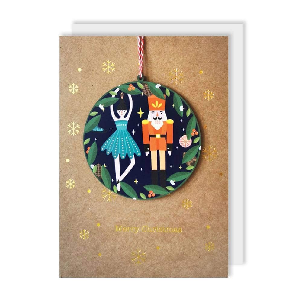 Nutcracker Ornament Christmas Blank Card - Paper Sources