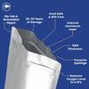 Wallaby 15 Count 5-Gallon Mylar Bags with 2500cc Oxygen Absorbers, 10 Mil Total Thickness Long-Term Food Storage Pouches, 20x30 Resealable Zipper Heat-Sealable Airtight Packaging - Silver view 3