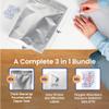 Wallaby 60 Count 1-Gallon Gusset Mylar Bags with 400cc Oxygen Absorbers, 15 Mil Total Thickness Long-Term Food Storage Pouches, 10x14 Stand-Up Resealable Heat-Sealable Airtight Packaging - Silver view 2