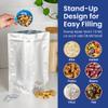 Wallaby 60 Count 1-Gallon Gusset Mylar Bags with 400cc Oxygen Absorbers, 15 Mil Total Thickness Long-Term Food Storage Pouches, 10x14 Stand-Up Resealable Heat-Sealable Airtight Packaging - Silver view 4