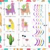 20Pcs Llama Cactus Hanging Swirl Decorations, Llama Birthday Party Supplies for Cinco De Mayo Mexican Fiesta Party Llama Baby Shower Decorations view 4