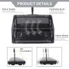 EZ SPARES Quiet Carpet Sweeper,Floor Sweeper with Pig-Bristles,Suitable for Carpet Cleaning Power,Roller Brush Strong,Bristle Sweeper,Great for House,Office,Kitchen,Carpet(Silver) view 3
