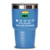 2021 Tumbler One Star Rating Review Still Bullshit Would Not Recommend Funny Dumpster Fire Travel Mug 20 or 30 oz Powder Coated Stainless Steel Insula view 1