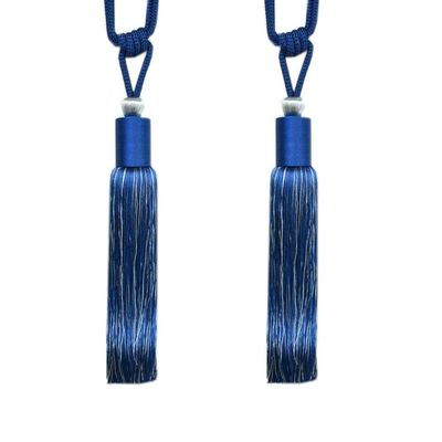 1 Pair Luxurious Tassels Curtain Tiebacks Home Deocrative Curtain Accessories Tassel Curtain Holdbacks Drape Tiebacks Rope Curtain Buckle (Royal Blue)