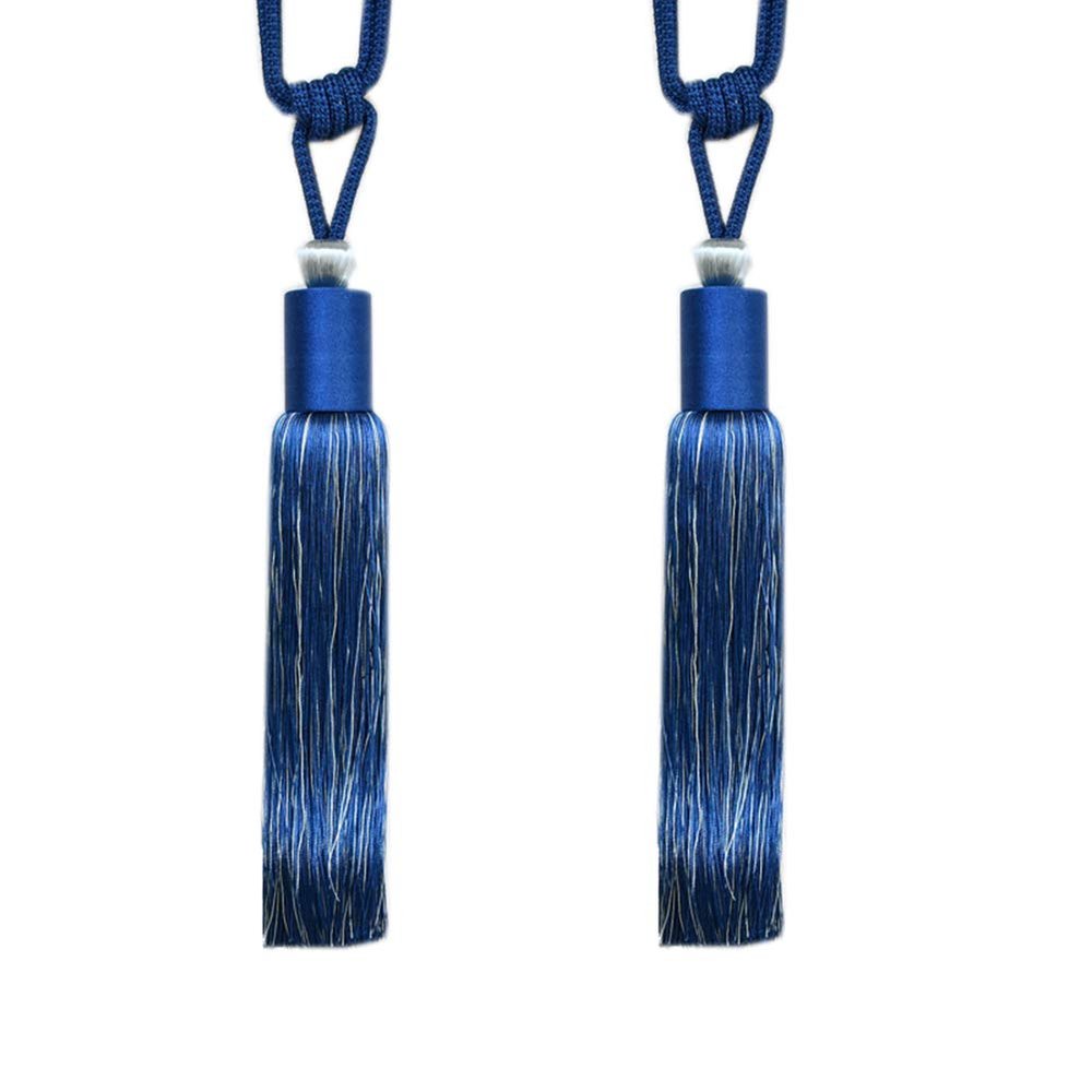 1 Pair Luxurious Tassels Curtain Tiebacks Home Deocrative Curtain Accessories Tassel Curtain Holdbacks Drape Tiebacks Rope Curtain Buckle (Royal Blue)