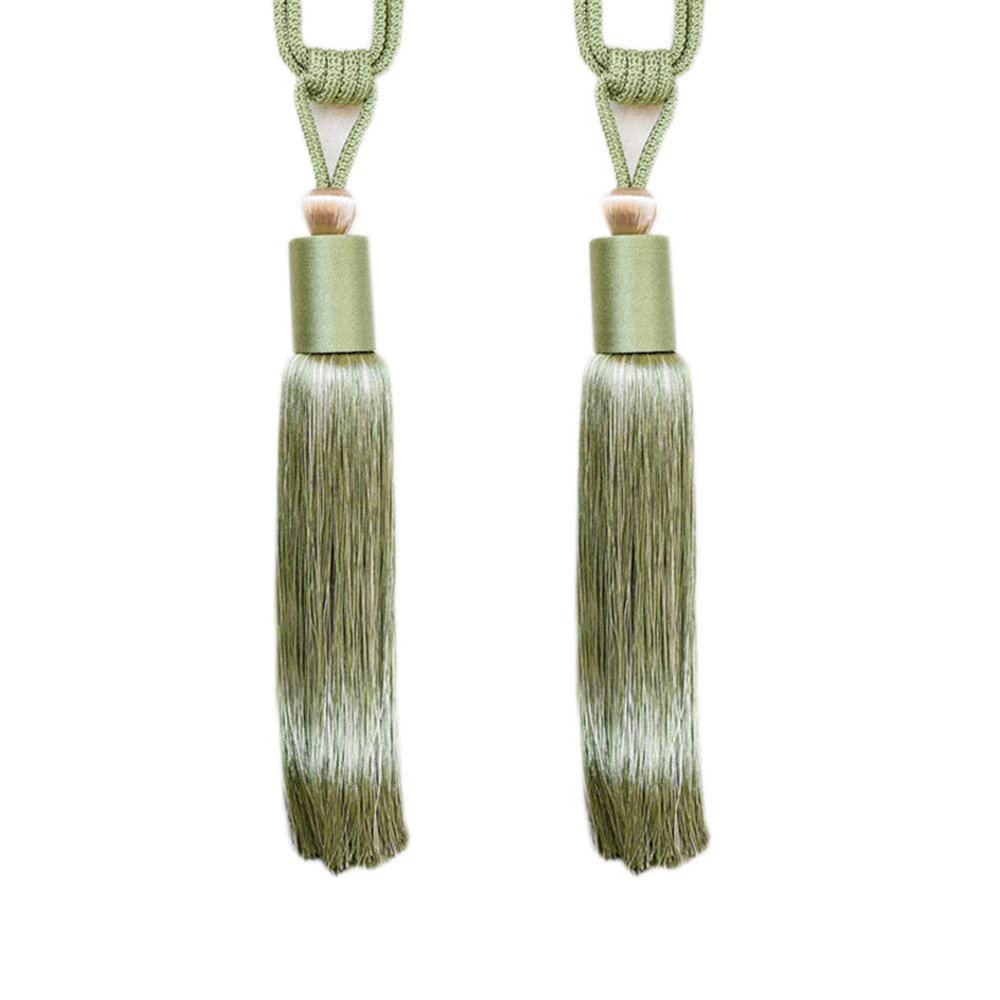 1 Pair Luxurious Tassels Curtain Tiebacks Home Deocrative Curtain Accessories Tassel Curtain Holdbacks Drape Tiebacks Rope Curtain Buckle (Green)