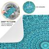 Super Absorbent Dish Drying Mat, Microfiber Fast-Drying Dish Mat, 16" x 18", Kitchen Dish Drying Pad, Mandala Turquoise Teal Blue Green view 2
