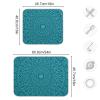 Super Absorbent Dish Drying Mat, Microfiber Fast-Drying Dish Mat, 16" x 18", Kitchen Dish Drying Pad, Mandala Turquoise Teal Blue Green view 3