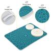 Super Absorbent Dish Drying Mat, Microfiber Fast-Drying Dish Mat, 16" x 18", Kitchen Dish Drying Pad, Mandala Turquoise Teal Blue Green view 4