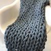 Daoyuan Blanket-Hand-Woven Chunky Knit Chenille Throw Blanket,Warm and Comfortable,Giant Yarn for Modern Bedding and Home Decoration,for Pet Bed Sofa Cushion Yoga Mat Gift view 1