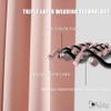 DUALIFE Blush Pink Curtains 45 Inch Length for Bedroom Small Windows - Thermal Insulated Blackout Soundproof Rod Pocket Curtains for Living Room Set of 2 Panels (Rose Blush, 42 by 45 Inch) view 2