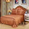 ABP Collection Duvet Set - Full, Taupe Soft Silky Satin Duvet Cover Sets (1 Button Closure Duvet Cover, 1 Fitted Sheet with 18" Deep Pocket, 2 Pillow Shams) 4 Pieces Duvet Cover Set view 3