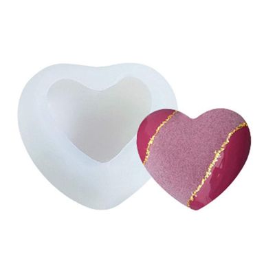 Youngy Cake Mold, DIY Crafts Resin Crystal Epoxy Mold 3D Love Heart Cake Chocolate Silicone Mould - 5