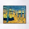 INVIN ART Framed Canvas Giclee Print Art Bretonnes Reunion in The Wood by Paul Serusier Wall Art Living Room Home Office Decorations(Black Slim Frame,20"x24") view 1