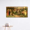 INVIN ART Framed Canvas Giclee Print Art Series #20 by Paul Serusier Wall Art Living Room Home Office Decorations(Wood Color Slim Frame,12"x24") view 2