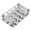 Agatige Shot Glass Holder, 12 Holes Stainless Steel Shot Glasses Rack/Stand/Serving Tray for Bar Pub Clubs KTV Party Restaurant view 1
