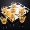 Agatige Shot Glass Holder, 12 Holes Stainless Steel Shot Glasses Rack/Stand/Serving Tray for Bar Pub Clubs KTV Party Restaurant view 3