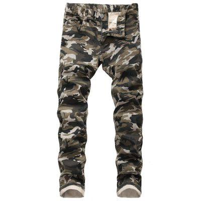 Andongnywell Men Motorcycle Riding Denim Jeans Motocross Racing Armor Pants Protector with Zipper Deco Trousers (Camouflage 3,32)