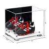 Better Display Cases Acrylic Kids Shoes Display Case - Medium Rectangle Box with Mirror Case, Silver Risers and White Base 12" x 8.25" x 8" (A004, V41) view 2