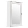 3 Tier Bathroom Cabinets Wall Mount Mirror Cabinet Single Door Indoor Bathroom Wall Mounted Cabinet Shelf Wood Wall Mount Cabinet Toilet Medicine Storage Organizer with Mirror (13.5" x 6" x 21") view 1