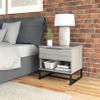 Boyd Sleep Catania, Contemporary Wood Finish, 5 Piece Drawer, Barnwood Grey Nightstand view 2