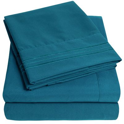 1500 Supreme Collection Extra Deep Pocket Sheets Set - Luxury Soft Bed Sheets, Wrinkle Free, Bedding, Over 40 Colors, 21 inch Extra Deep Pocket, King, Teal