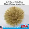 LOLA Replacement Large Head for The Original Tampico Vegetable & Dish Brush, Birchwood & Poly Bristles, Reusable & Washable, 1 Pack view 2
