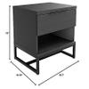 Boyd Sleep Catania, Contemporary Wood Finish, 5 Piece Drawer, Black Nightstand view 3