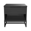 Boyd Sleep Catania, Contemporary Wood Finish, 5 Piece Drawer, Black Nightstand view 4