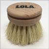 LOLA Replacement Head for The Original Tampico Vegetable & Dish Brush, 1.75" Head, Birchwood & Poly Bristles, Reusable & Washable, 1 Pack view 1