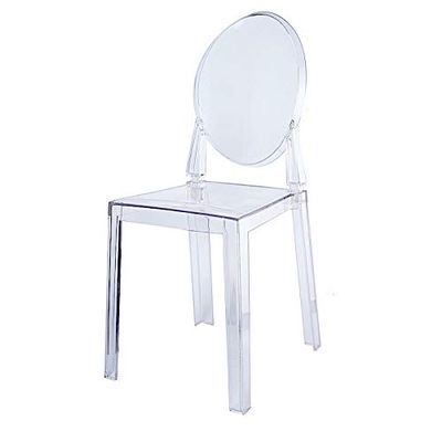 Balsa Circle 36-Inch Tall Clear Plastic Transparent Chair Wedding Party Furniture Reception Dinner Catering Ceremony Home Decorations