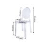 Balsa Circle 36-Inch Tall Clear Plastic Transparent Chair Wedding Party Furniture Reception Dinner Catering Ceremony Home Decorations view 3