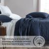 HORIMOTE HOME 100% Cotton Quilt Set Queen Size, Navy Blue Pre-Washed 3-Piece Bedspread Coverlet Set, Cozy Lightweight Stitching Bedding Cover with 2 Shams in Geometric Pattern for All Season view 2