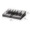 iDesign The Sarah Tanno Collection Plastic Cosmetic Organizer Station, Made of Recycled Plastic, Smoke/Black 12 x 8 x 3" view 2