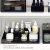 iDesign The Sarah Tanno Collection Plastic Cosmetic Organizer Station, Made of Recycled Plastic, Smoke/Black 12 x 8 x 3" view 3