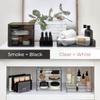iDesign The Sarah Tanno Collection Plastic Cosmetic Organizer Station, Made of Recycled Plastic, Smoke/Black 12 x 8 x 3" view 4
