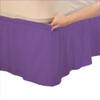 Amuze Bedding Easy Fit Elastic Wrap Around Ruffled Bed Skirt Recron 1000 Thread Count(Purple, Cal King, Drop Length 23 Inches) view 1