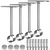Aopin Stainless Steel Curtain Rod Brackets - 25mm / 1" Ceiling-Mount with Polished End Supports, 4 Pcs view 1