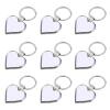 10pcs Heat Transfer Keychain Sublimation Blank Love Keyrings Blank Heart Pendant Keychain for DIY Craft Supplies view 1