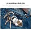 10pcs Heat Transfer Keychain Sublimation Blank Love Keyrings Blank Heart Pendant Keychain for DIY Craft Supplies view 3