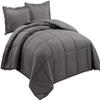 All Season Alternative Blanket/Comforter Twin/Twin XL Size 100% Cotton,500 GSM,Winter Warm,Ultra Soft Fluffy,Insert with Corner Tabs,Box Stitched Comforter with 2 Pillow Shams(3 Pcs | Gray) view 1