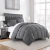 All Season Alternative Blanket/Comforter Twin/Twin XL Size 100% Cotton,500 GSM,Winter Warm,Ultra Soft Fluffy,Insert with Corner Tabs,Box Stitched Comforter with 2 Pillow Shams(3 Pcs | Gray) view 2
