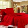 Blood Red Twin/Twin XL Size Duvet Covers with Box Stitched Comforter 100% Organic Cotton with Zipper Closure & Corner Ties, 600 TC Ultra Soft Duvet Cover with 2 Pillow (3 Pcs Duvet Set + Comforter) view 2