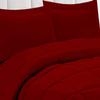 Blood Red Twin/Twin XL Size Duvet Covers with Box Stitched Comforter 100% Organic Cotton with Zipper Closure & Corner Ties, 600 TC Ultra Soft Duvet Cover with 2 Pillow (3 Pcs Duvet Set + Comforter) view 3