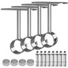 Aopin Closet Rod Brackets - 32mm / 1-1/4" Curtain Rod Ceiling-Mount Brackets with Stainless Steel Brushed Finish and Polished End Supports, 4 Pcs view 1