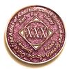 30 Year NA Bling Medallion - Purple, Lavender, Sparkle, Glitter, Chip, Coin, Token view 1
