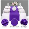 10-Pack Satin Table Runner Purple 12 x 108 inches Long, Table Runners for Wedding, Birthday Parties, Banquets Decorations10 Pack, 12x108 Inch, Purple view 3