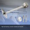Aopin Closet Rod Brackets 25mm / 1" Curtain Rod Ceiling-Mount Brackets with Stainless Steel Brushed Finish, Polished End Supports and Screws (4 Pcs) view 3