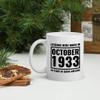 Awesome Gift For 88Th Birthday The Legends Born In October 1933 11Oz White Ceramic Mug view 2