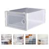 Cabilock Stackable Shoe Bins 2pcs Box Transparent Plastic Shoe Box Organizer White Student Thicken Plastic Pp Shoe Storage Bins view 3
